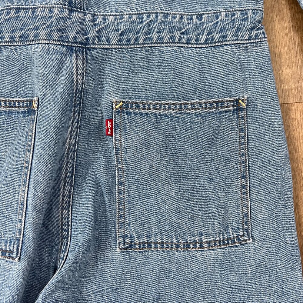 NEW Levi's Iconic Denim Jean Coverall Jumpsuit Sz L - Picture 15 of 15